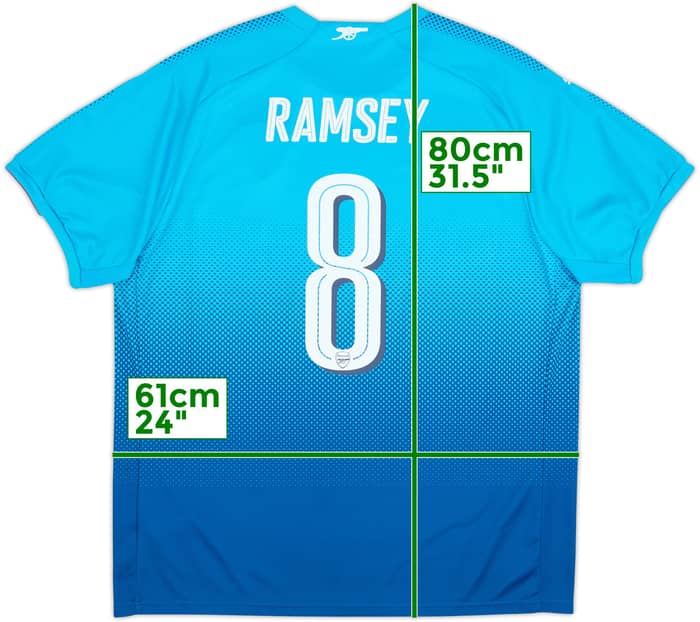 2017-18 Arsenal Away Shirt Ramsey #8 - 10/10 - (XXL)