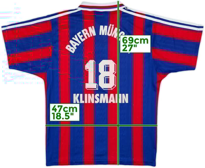 1995-97 Bayern Munich Home Shirt Klinsmann #18 - 4/10 - (S)