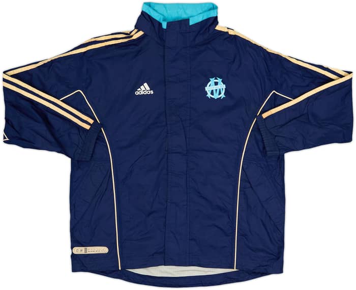 1999-00 Olympique Marseille adidas Hooded Rain Jacket - 5/10 - (L.Boys)