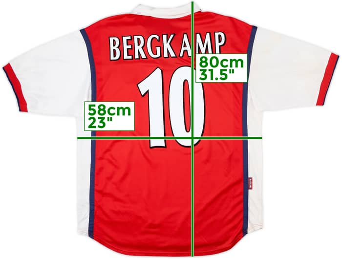 1998-99 Arsenal Home Shirt Bergkamp #10 - 5/10 - (L)