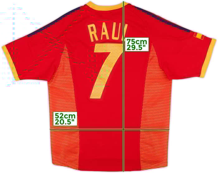 2002-04 Spain Home Shirt Raul #7 - 8/10 - (M)