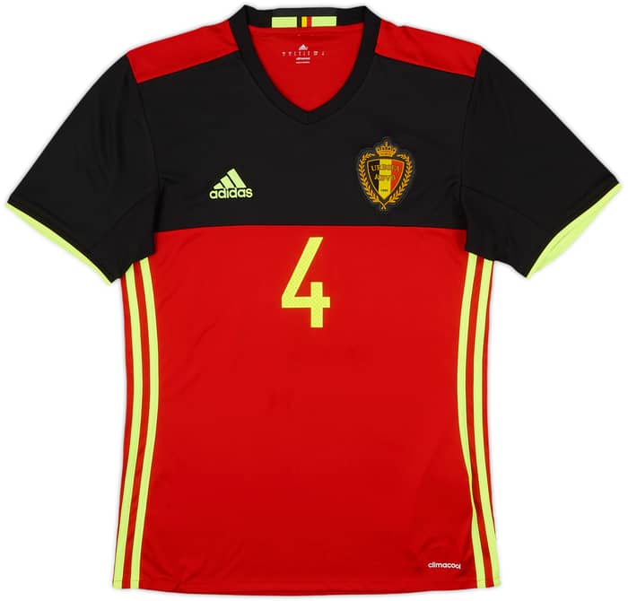 2016-17 Belgium Home Shirt Nainggolan #4 - 6/10 - (S)