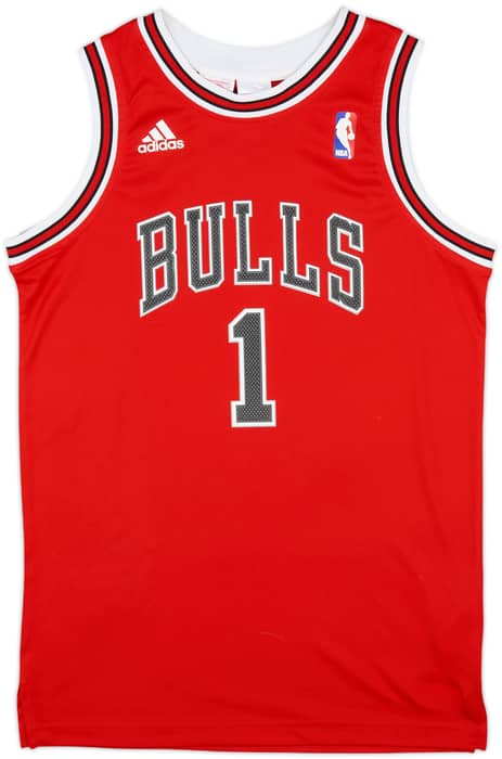 2010-14 Chicago Bulls Rose #1 adidas Away Jersey - 9/10 - (L.Boys)