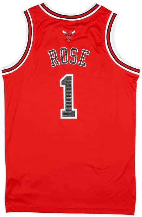 2010-14 Chicago Bulls Rose #1 adidas Away Jersey - 9/10 - (L.Boys)