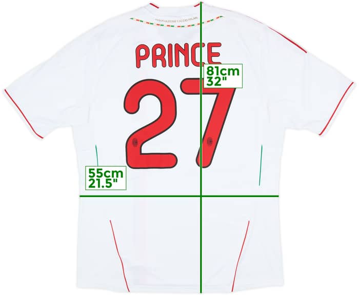 2011-12 AC Milan Away Shirt Prince #27 - 8/10 - (XL)