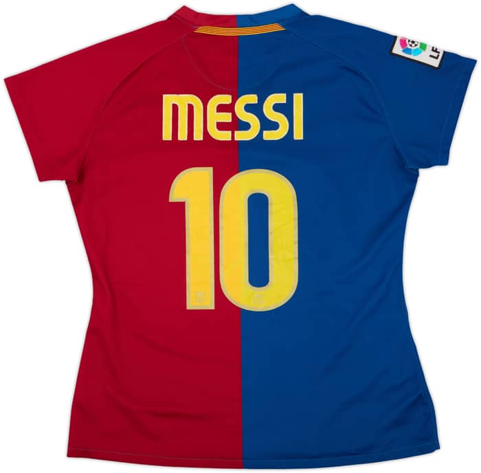 Camiseta de local del Barcelona 2008-09 Messi #10 - 6/10 - (Mujeres L)
