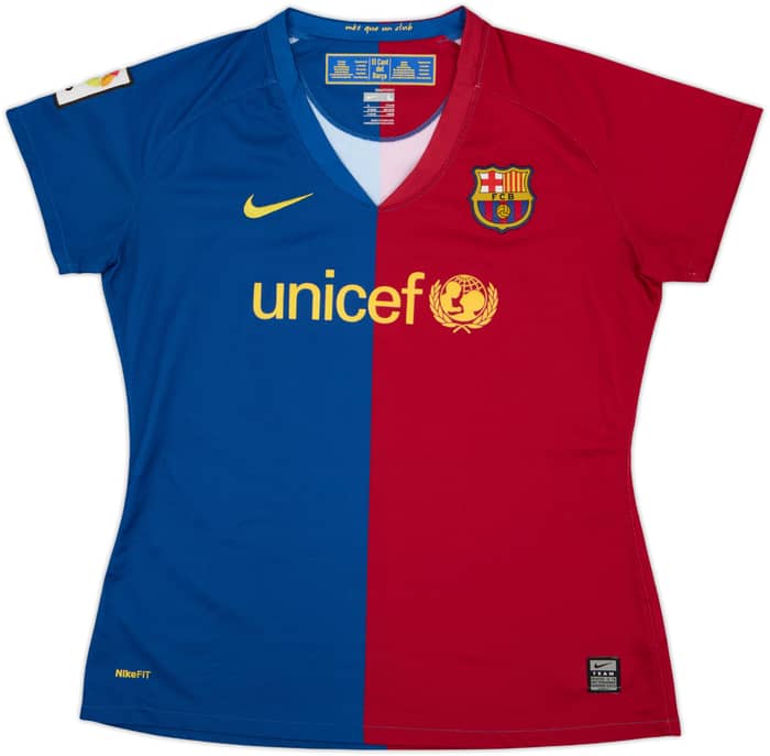 Camiseta de local del Barcelona 2008-09 Messi #10 - 6/10 - (Mujeres L)