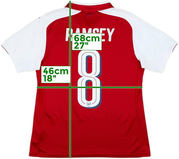 2017-18 Arsenal Home Shirt Ramsey #8 - 6/10 - (Women's M)