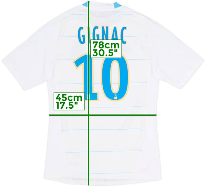 2010-11 Olympique Marseille Home Shirt Gignac #10 - 8/10 - (S)