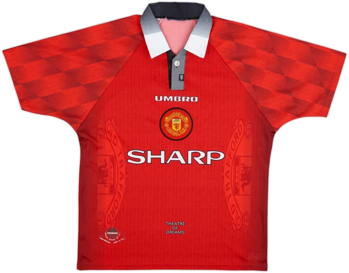 1996-98 Manchester United Home Shirt Keane #16 - 8/10 - (L)