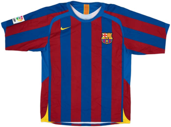 2005-06 Barcelona Home Shirt Ronaldinho #10 - 8/10 - (M)