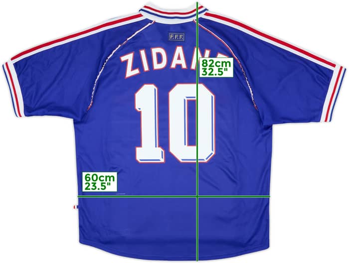 1998-00 Francia Camiseta Local Zidane #10 - 6/10 - (XL)