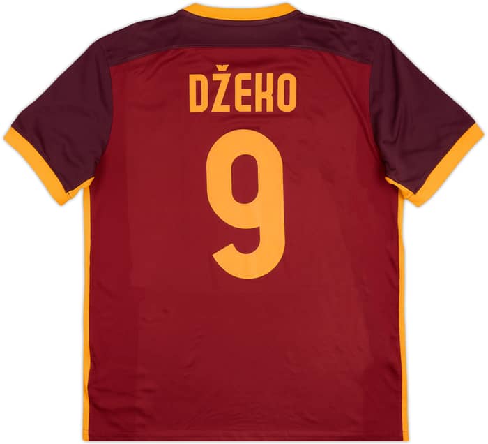 2015-16 Roma Home Shirt Dzeko #9 - 8/10 - (L)