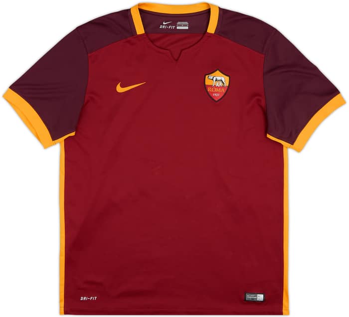 2015-16 Roma Home Shirt Dzeko #9 - 8/10 - (L)