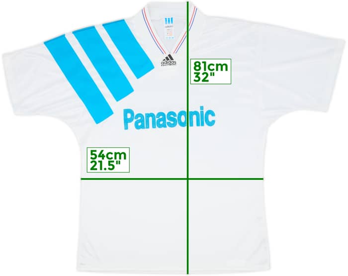 Camiseta de local del Olympique Marseille 1991-92 - 8/10 - (L)