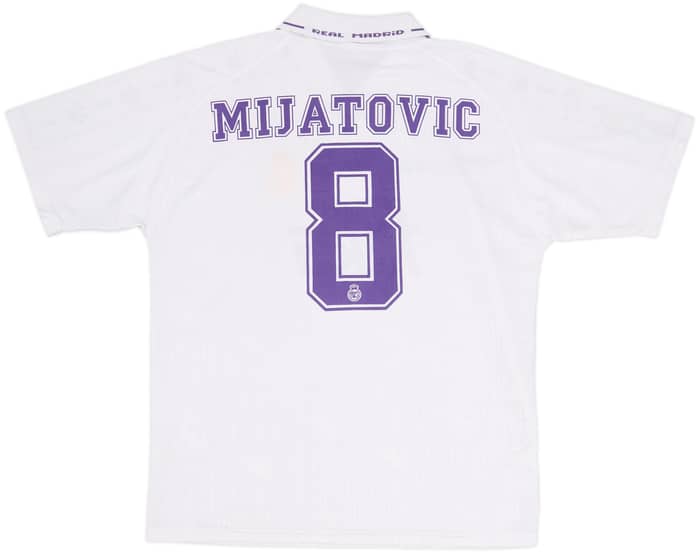 1996-97 Real Madrid Home Shirt Mijatovic #8 - 6/10 - (L)