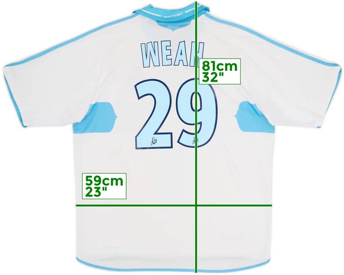 2000-01 Olympique Marseille Home Shirt Weah #29 - 7/10 - (L)