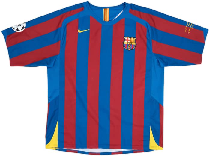 2005-06 Barcelona Final Home Shirt Giuly #8 - 5/10 - (XL)