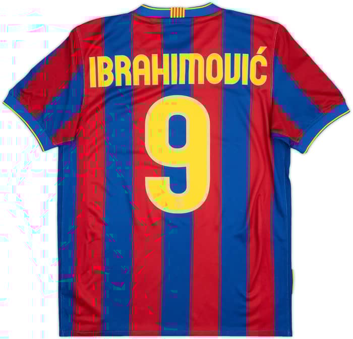2009-10 Barcelona Home Shirt Ibrahimovic #9 - 7/10 - (S)