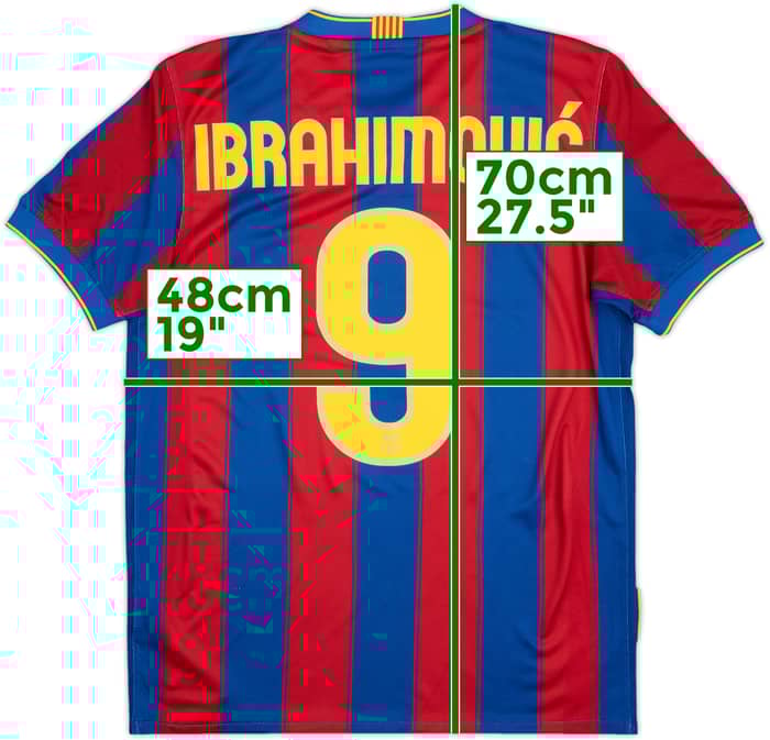 2009-10 Barcelona Home Shirt Ibrahimovic #9 - 7/10 - (S)