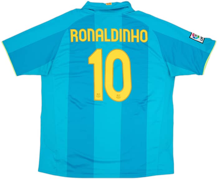 2007-09 Barcelona Away Shirt Ronaldinho #10 - 5/10 - (XXL)