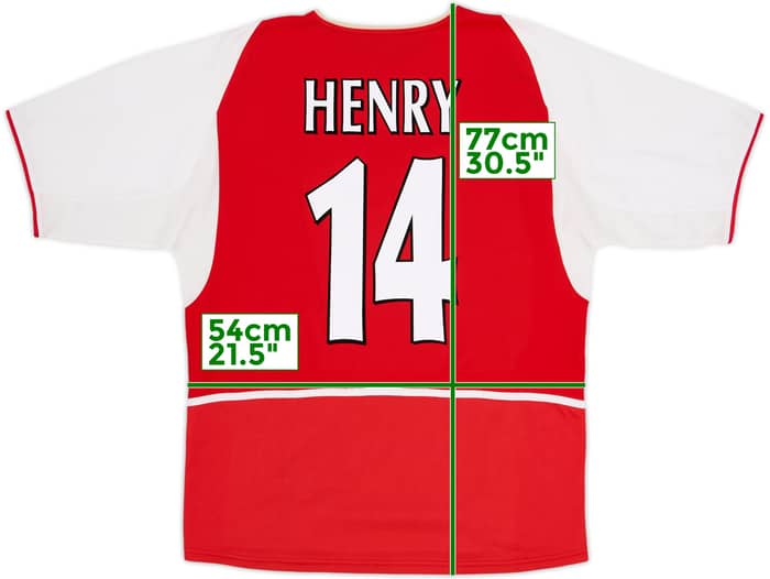 2002-04 Arsenal Home Shirt Henry #14 - 8/10 - (L)