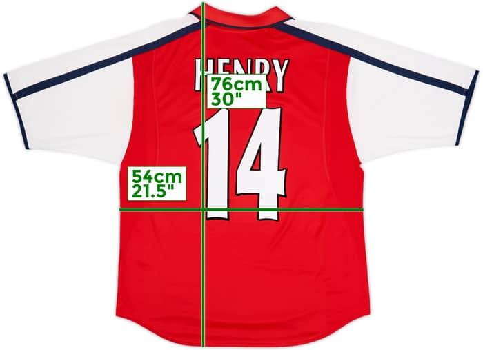 2000-02 Arsenal Home Shirt Henry #14 - 10/10 - (M)
