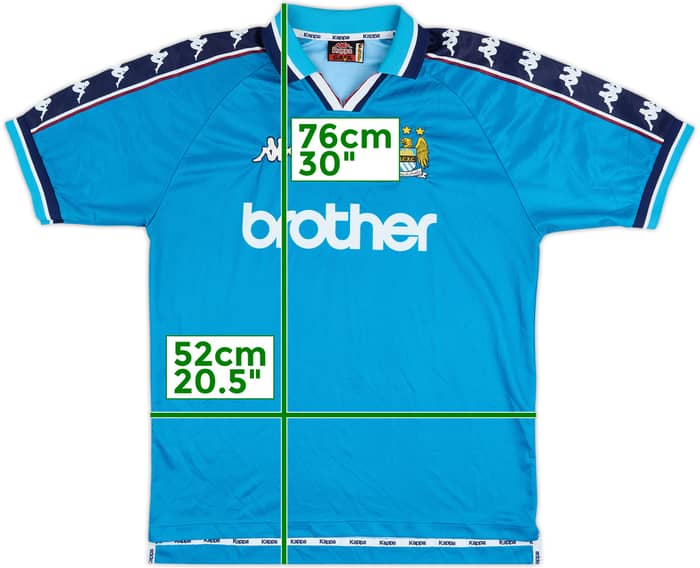 1997-99 Manchester City Home Shirt - 4/10 - (L)