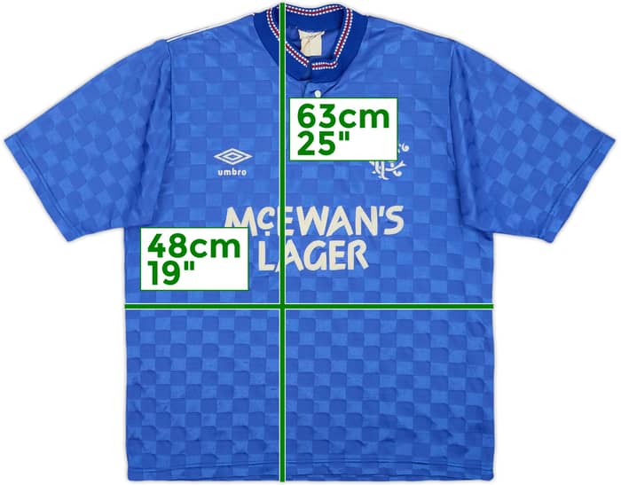 1987-90 Rangers Camiseta de local - 7/10 - (S)