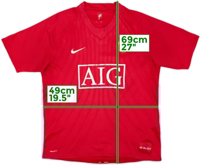 2007-09 Manchester United Home Shirt - 4/10 - (M)