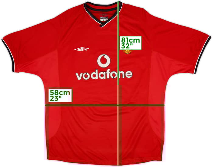 2000-02 Manchester United Home Shirt - 4/10 - (XL)