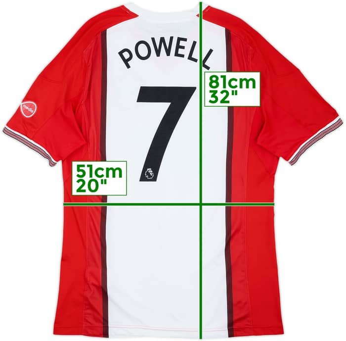 Camiseta de local del Southampton 2017-18 Powell #7 - 7/10 - (XL)
