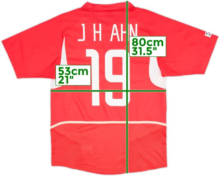 2002-03 South Korea Home Shirt J.H.Ahn #19 - 8/10 - (L)