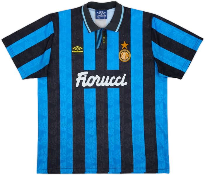 1991-92 Inter Milan Home Shirt - 6/10 - (XL)