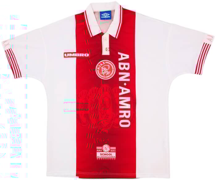 1997-98 Ajax Home Shirt F. De Boer #4 - 6/10 - (L)