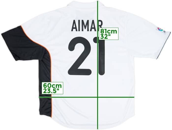 2001-02 Valencia Home Shirt Aimar #21 - 10/10 - (XL)