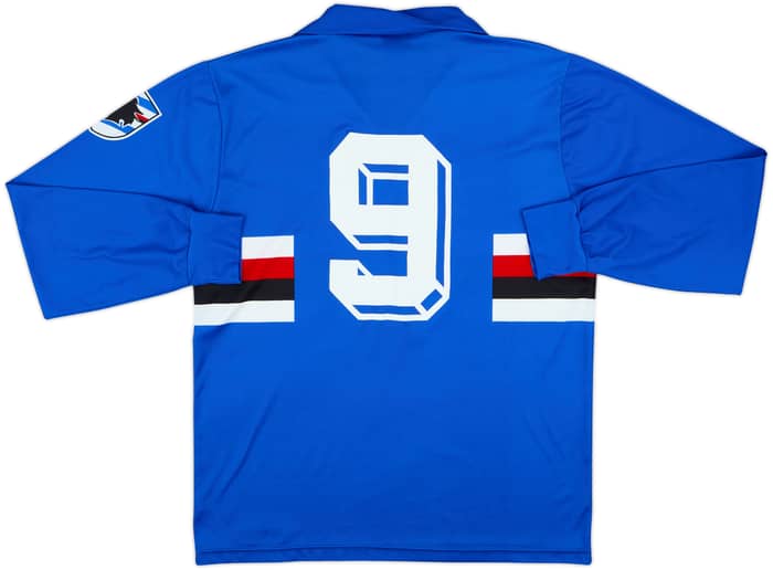 1990-92 Sampdoria Home L/S Shirt #9 - 9/10 - (L)