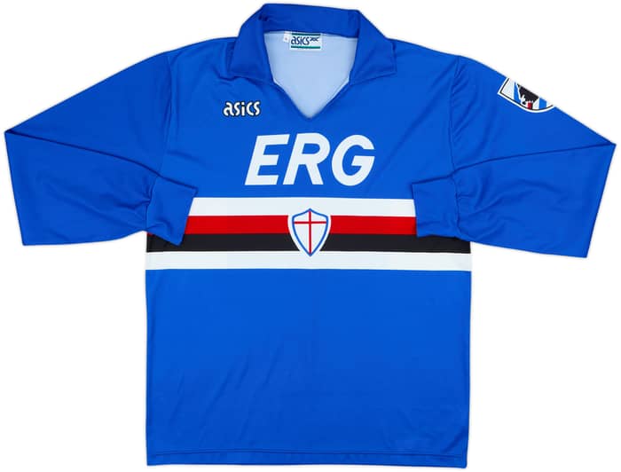 1990-92 Sampdoria Home L/S Shirt #9 - 9/10 - (L)