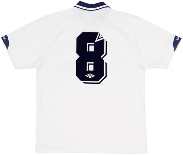 1991-93 Tottenham Home Shirt #8 (Gascoigne) - 10/10 - (M)