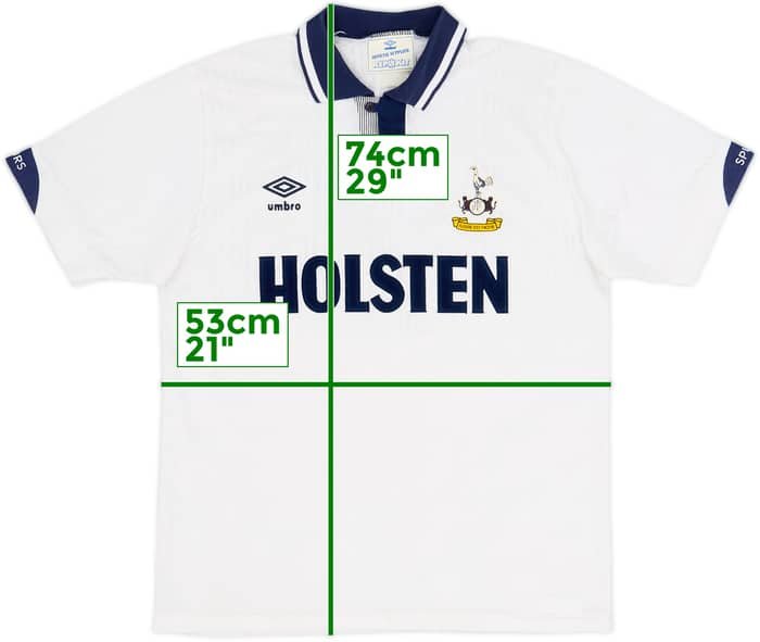 1991-93 Tottenham Home Shirt #8 (Gascoigne) - 10/10 - (M)