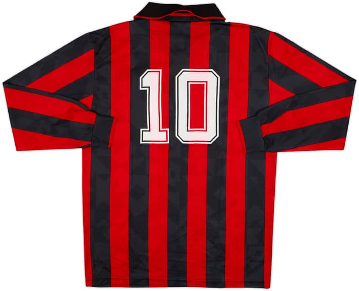 1994-95 AC Milan Home L/S Shirt #10 - 9/10 - (L)