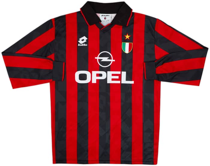 1994-95 AC Milan Home L/S Shirt #10 - 9/10 - (L)