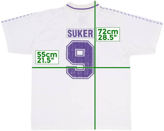 1996-97 Real Madrid Taquy Home Shirt Suker #9 - 7/10 - (L)