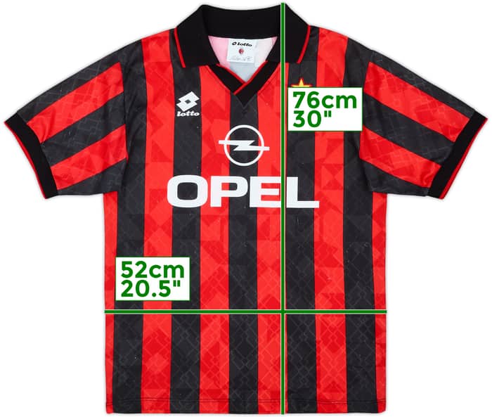 1995-96 AC Milan Home Shirt - 5/10 - (L)