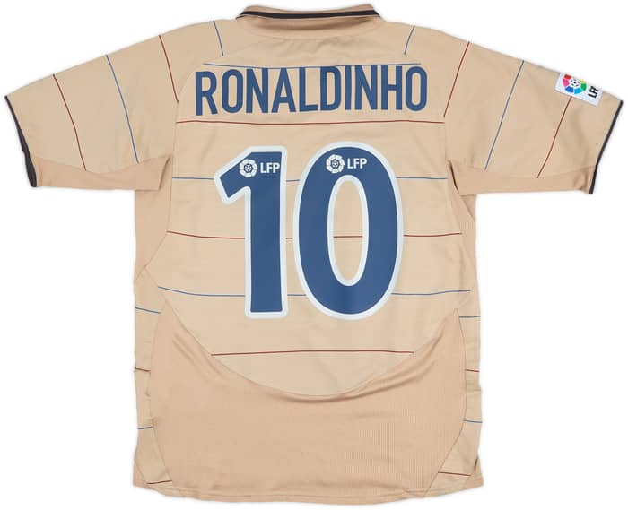 2003-05 Barcelona Away Shirt Ronaldinho #10 - 8/10 - (XL.Boys)