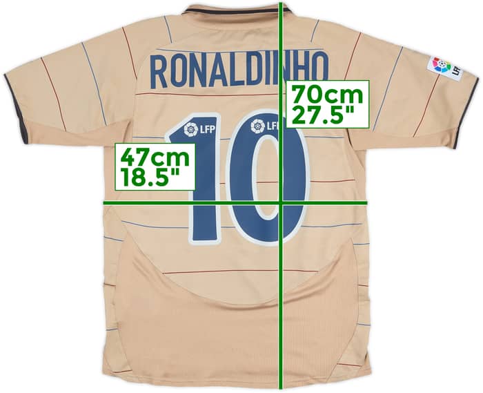 2003-05 Barcelona Away Shirt Ronaldinho #10 - 8/10 - (XL.Boys)