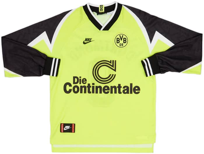 1995-96 Borussia Dortmund Home L/S Shirt #9 - 6/10 - (M)