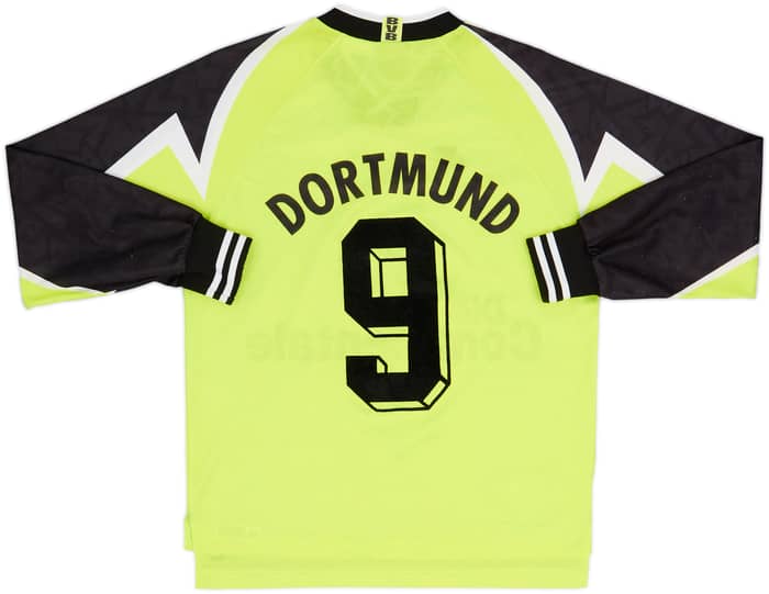 1995-96 Borussia Dortmund Home L/S Shirt #9 - 6/10 - (M)