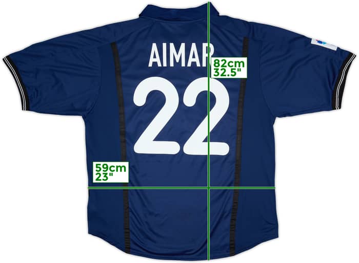 2000-01 Valencia Away Shirt Aimar #22 - 8/10 - (XL)