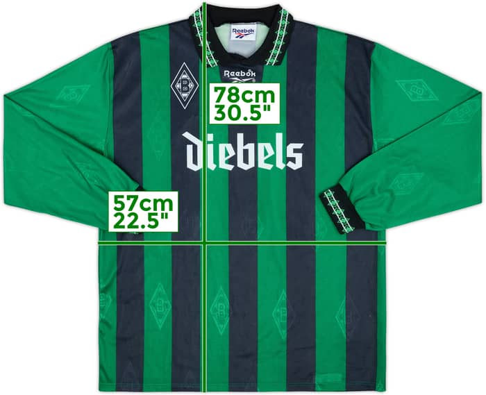 1995-96 Borussia Monchengladbach Away L/S Shirt #10 - 8/10 - (L)